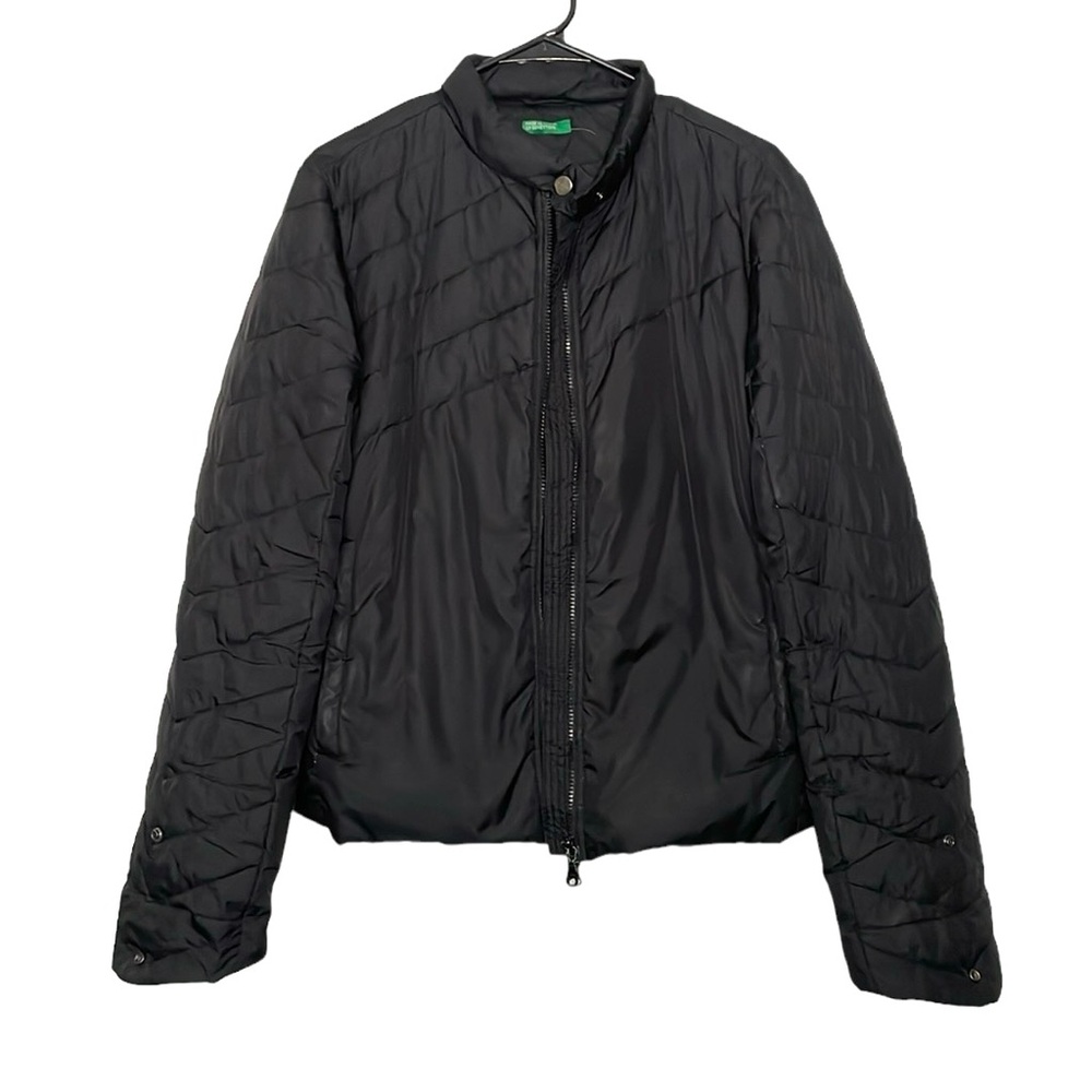 China of Benetton Black Down Zipper Jacket